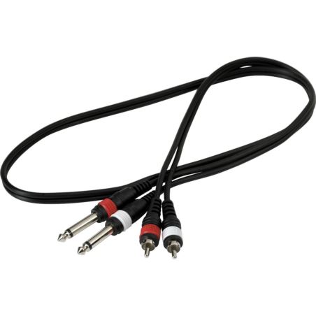 RockCable Patch Cable - 2 x RCA to 2 x TS (6.3 mm